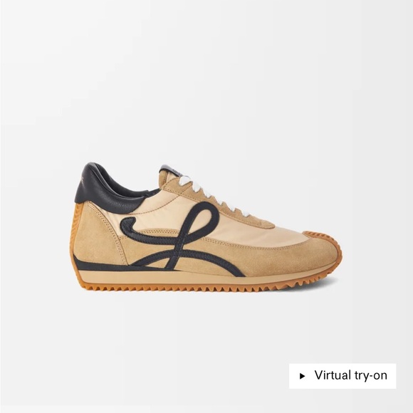 Authentic NWT Loewe Flow Runner  White Sneakers with Black and Neon Accents - Picture 5 of 6